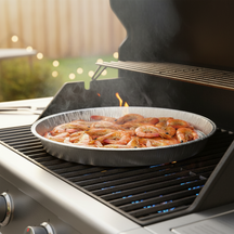 Plateaux de cuisson en aluminium Cookinglife Grill BBQ / Plateau de cuisson pour barbecue ø 33 cm - 5 pièces