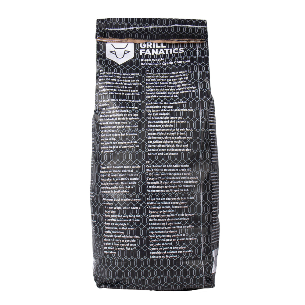 Charbon de bois Grill Fanatics - Charbon d'acacia - Acacia Mearnsii - 5 kg