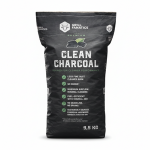 Charbon de bois Grill Fanatics - Sans fumée - Bois dur européen - 9,5 kg