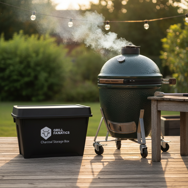 Boîte de rangement Grill Fanatics - Charbon de bois - Barbecue - 60x40x42 cm