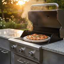 Cookinglife Pierre à pizza pour barbecue avec support ø 38 cm
