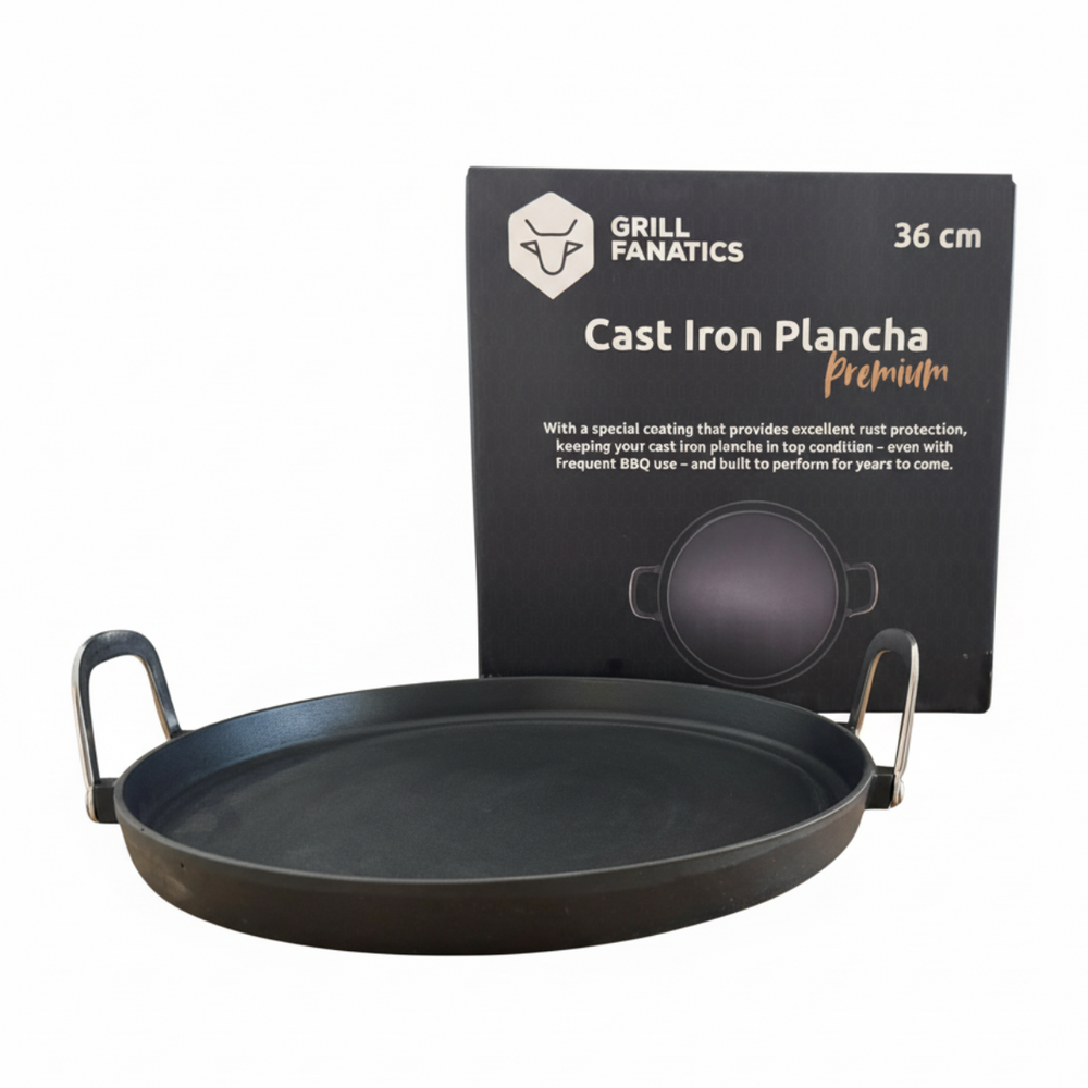 Plancha Grill Fanatics - Plaque à griller - en fonte - Noir - 36 cm