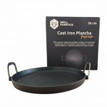 Plancha Grill Fanatics - Plaque à griller - en fonte - Noir - 36 cm