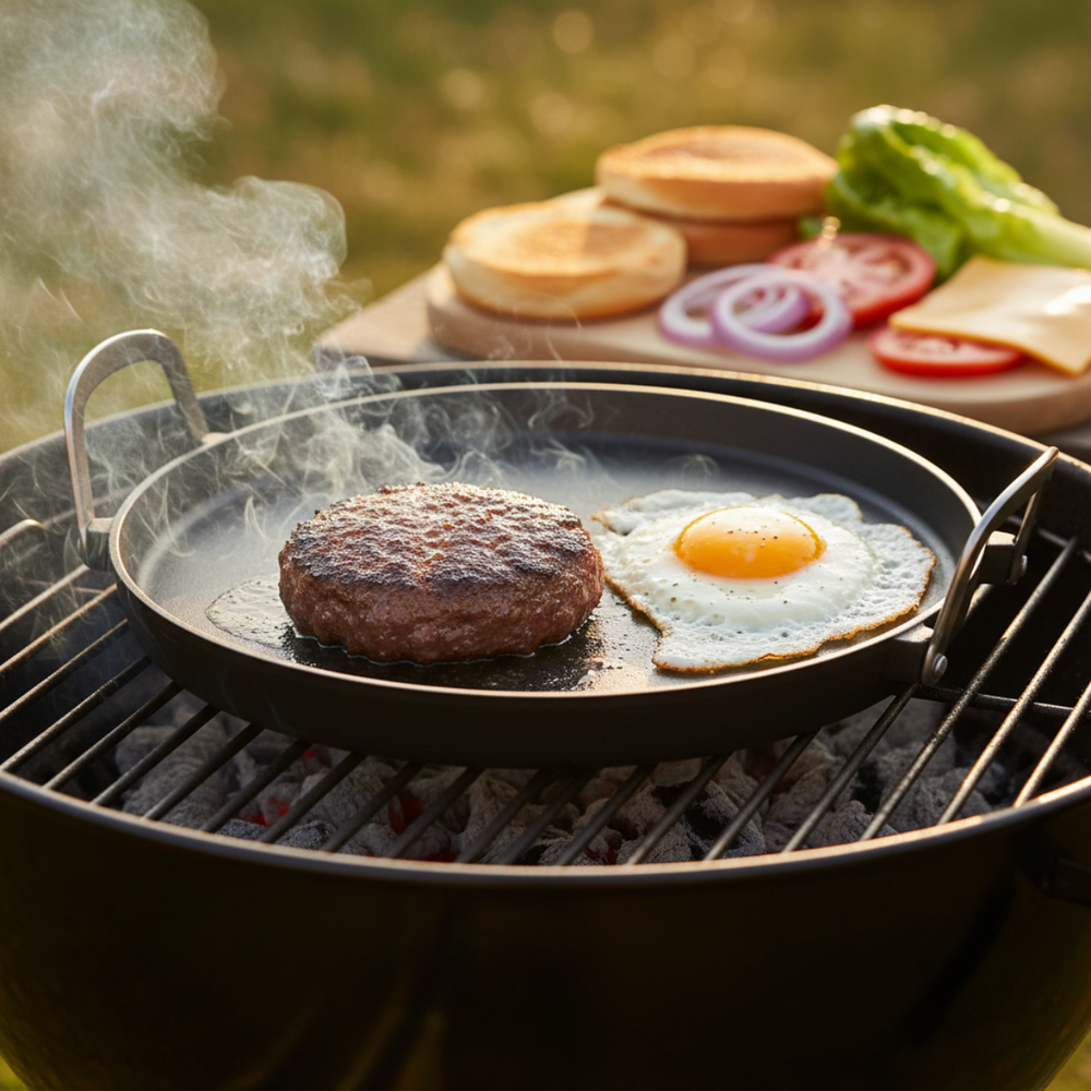 Plancha Grill Fanatics - Plaque à griller - en fonte - Noir - 36 cm