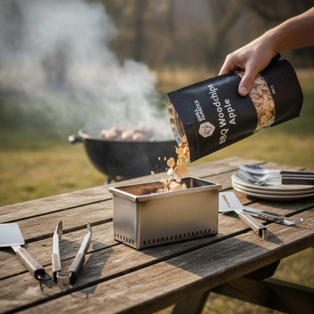 Copeaux de bois Grill Fanatics - Bois de pommier - Barbecue - 500 g