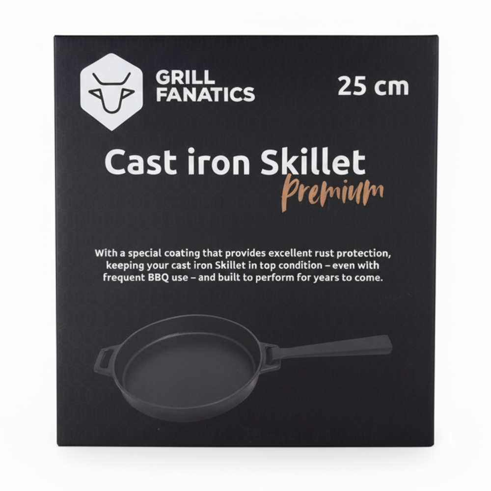 Poêle Grill Fanatics - Poêle à frire - Barbecue - 25 cm - 2 pièces
