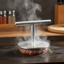 Cookinglife Kit Grill Smashburger / Presse à Smashburger, Spatule BBQ & Shaker à Épices