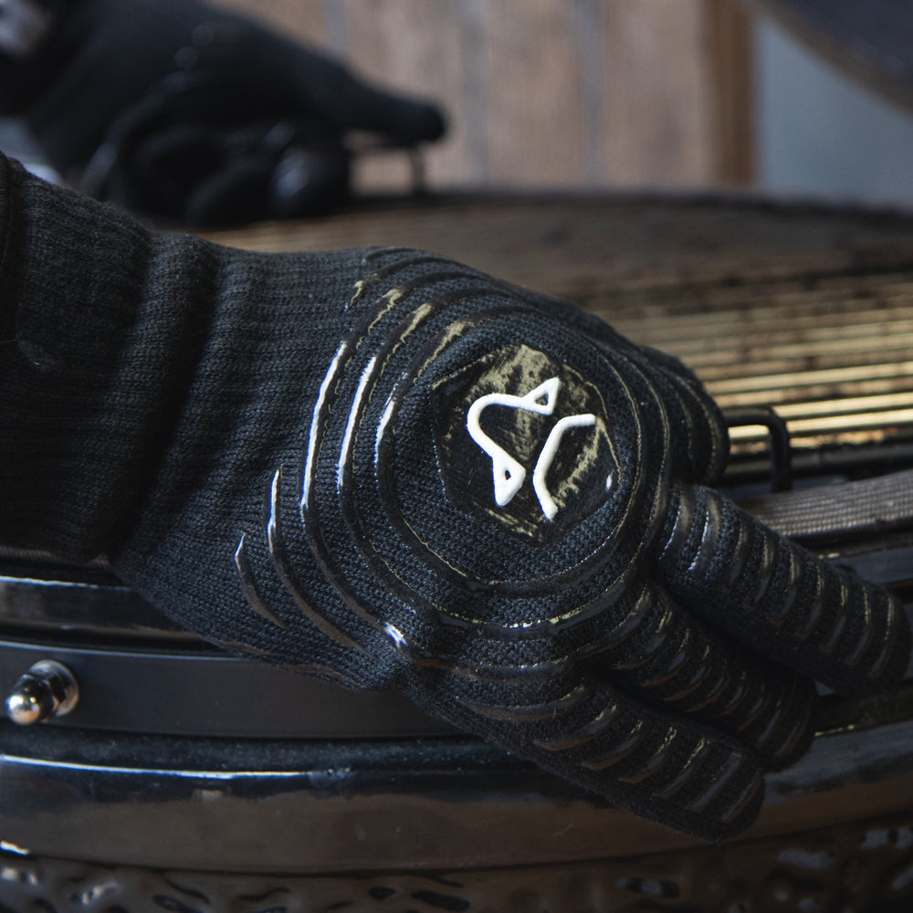 Set de gants de barbecue Grill Fanatics - en textile et silicone - 2 pièces