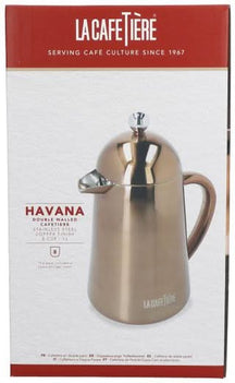 La Cafetière Cafetière Havana en acier inoxydable / cuivre - Double paroi - 1 litre / 7 tasses