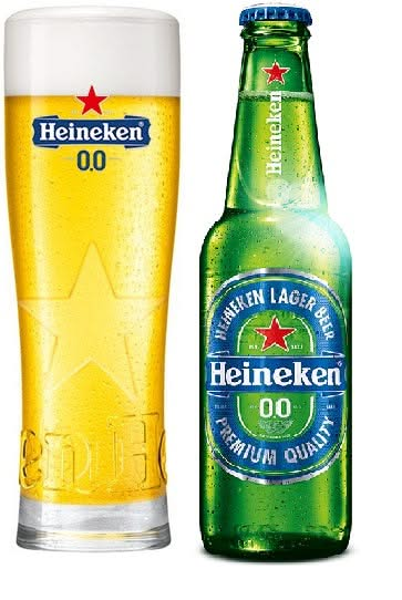 Verres à bière Heineken 0.0 Star 250 ml - 6 pièces