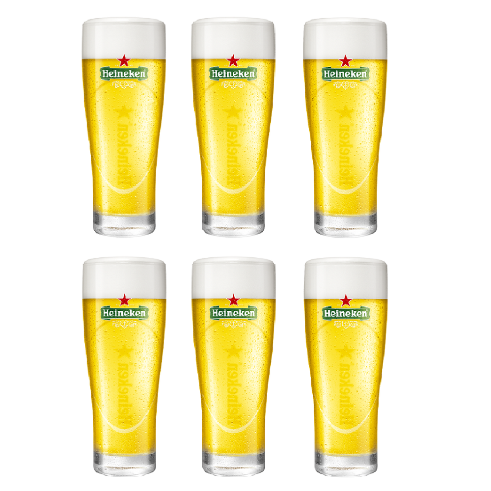 Verres à bière Heineken Ellipse 250 ml - 6 pièces