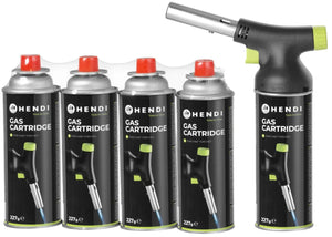 Set de chalumeaux Hendi - Chalumeau à crème brûlée - Jet - 17,5 cm - 5 pièces