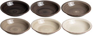 Assiettes profondes / Assiettes à pâtes Cookinglife Delice Gris ø 21 cm - 6 pièces