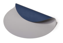 Set de table Jay Hill - Cuir végétalien - Gris / Bleu - réversible - ø 38 cm