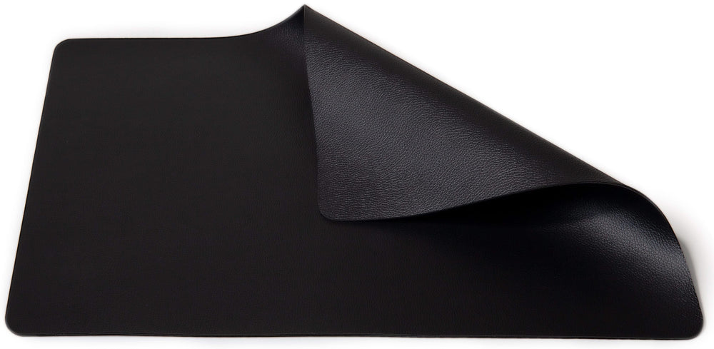 Set de table Jay Hill - Cuir végétalien - Noir - 46 x 33 cm