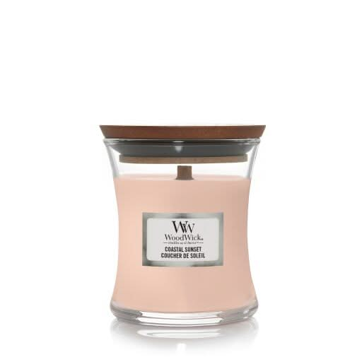 Bougie parfumée WoodWick Mini Sunset côtier - 8 cm / ø 7 cm