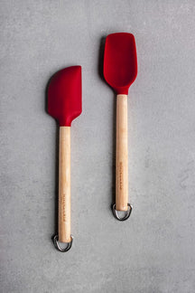 Ensemble de spatules KitchenAid Core Rouge Empereur en Bouleau 2 pièces