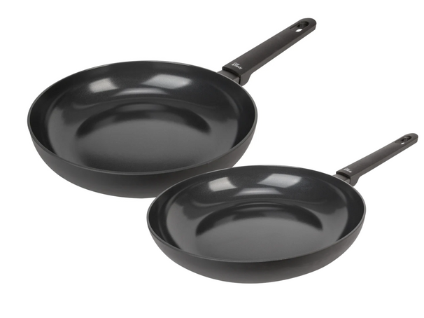 Cookinglife set de poêles Black Cera Ø 24 et 28 cm – compatible avec toutes les sources de chaleur – revêtement antiadhésif céramique 