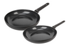 Cookinglife set de poêles Black Cera Ø 24 et 28 cm – compatible avec toutes les sources de chaleur – revêtement antiadhésif céramique 