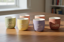 Ensemble de tasses à café Cookinglife - en céramique - Daily - 220 ml - 7 pièces