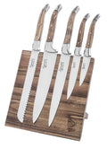 Coffret Couteaux de Chef Laguiole Style de Vie Bois d'Olivier Bois d'Acacia Magnétique