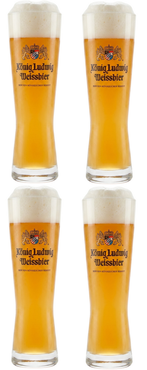 Ensemble de verres a bière Konig Ludwig - Weizen - 500 ml - 4 pièces