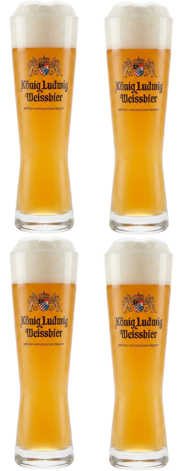 Ensemble de verres a bière Konig Ludwig - Weizen - 500 ml - 4 pièces