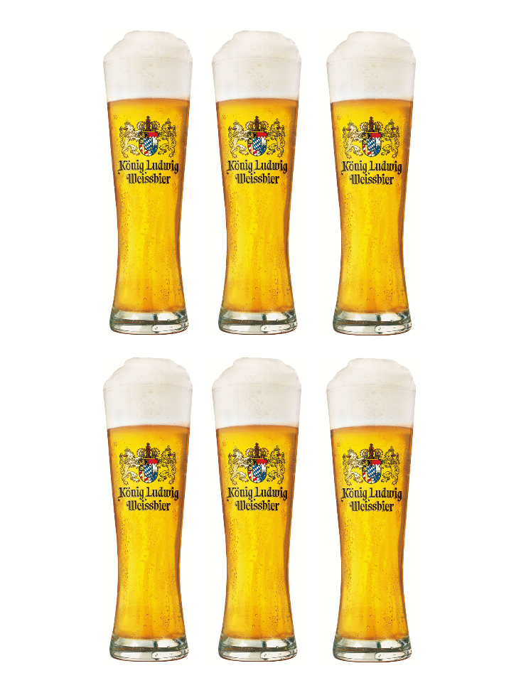 Verres à bière Konig Ludwig Weizen 500 ml - 6 pièces