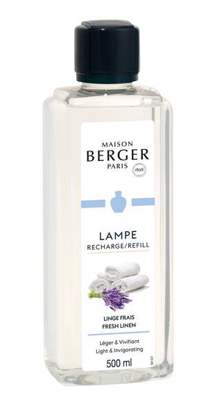 Recharge Lampe Berger Maison Berger - pour lampe à parfum - Linge Frais - 500 ml