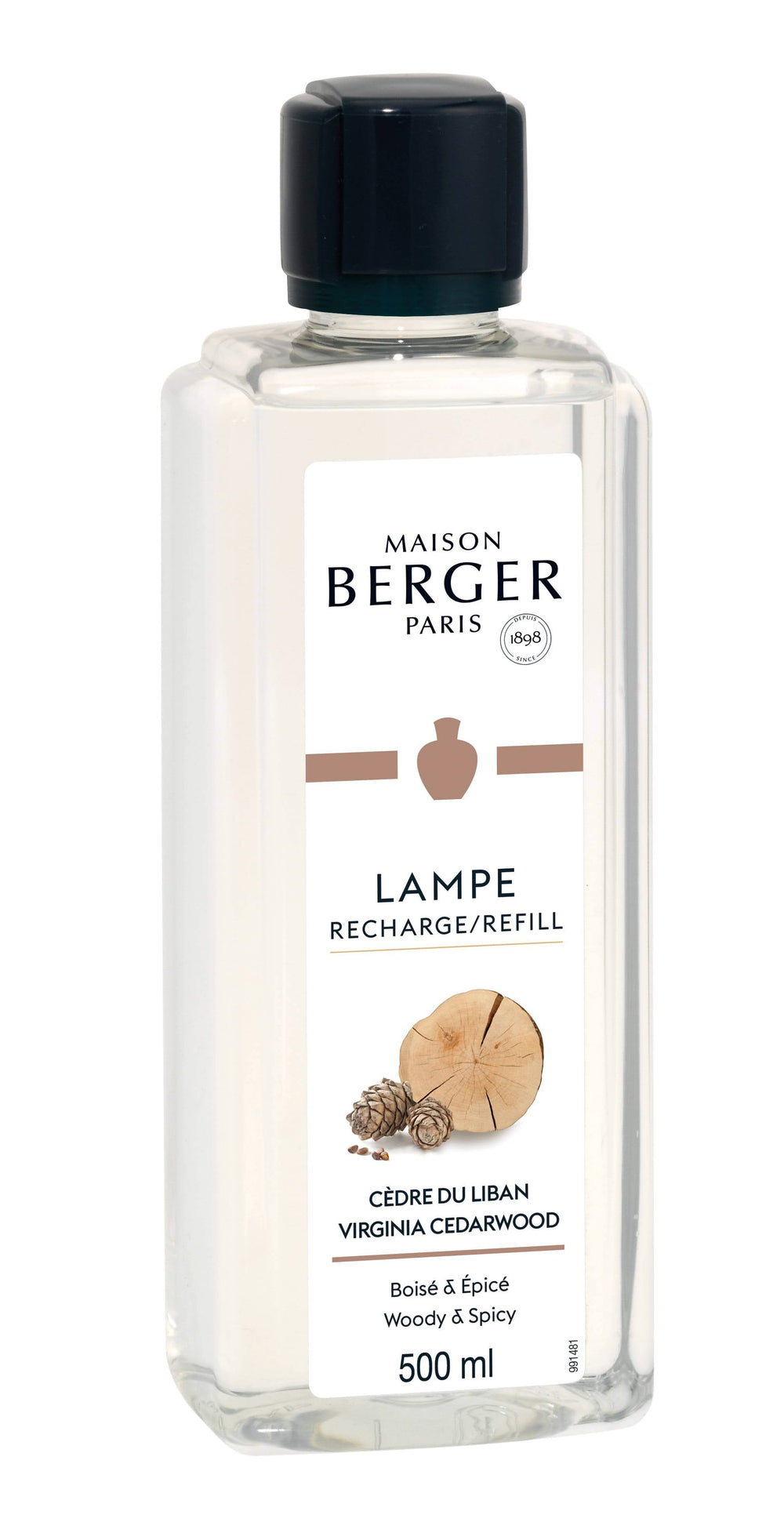 Recharge Lampe Berger - pour lampe à parfum - Cèdre de Virginie - 500 ml