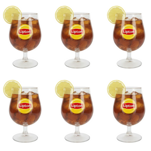 Lipton Ice Tea Verres sphériques - Transparent - 250 ml - Lot de 6
