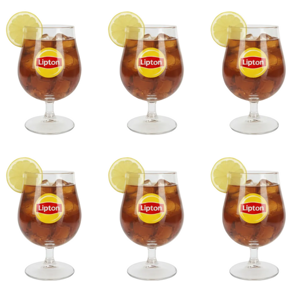 Lipton Ice Tea Verres sphériques - Transparent - 250 ml - Lot de 6