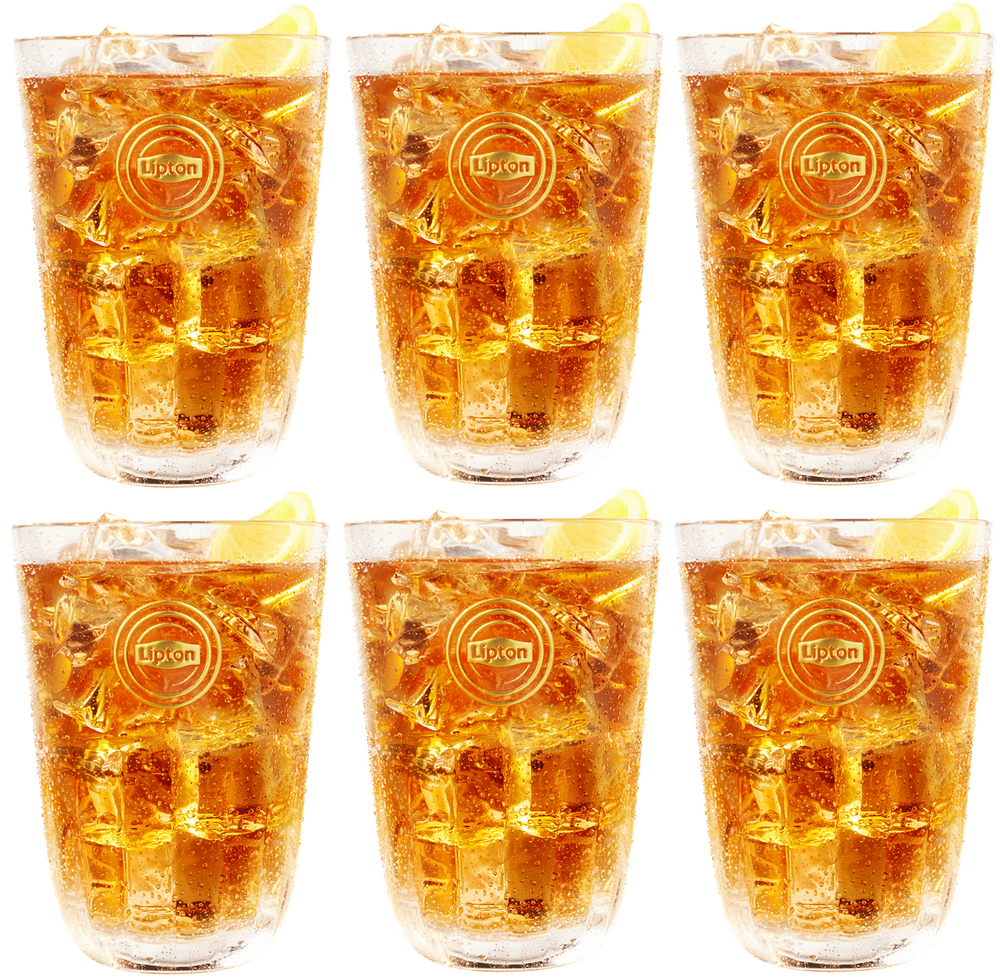 Verres Lipton Ice Tea - Empilables - 370 ml - 6 pièces