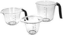 Ensemble de verres doseurs KitchenAid (250 ml + 500 ml + 1 litre) en plastique de base.