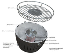 BBQ / Barbecue de table LotusGrill Classic - Charbon de bois - ø 35 cm - Acier inoxydable