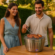 BBQ / Barbecue de table LotusGrill Classic - Charbon de bois - ø 35 cm - Acier inoxydable