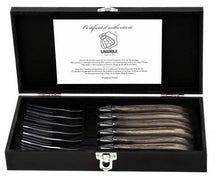 Fourchettes à Steak Laguiole Style de Vie Ligne Luxe Bois d'Olivier - 6 pièces