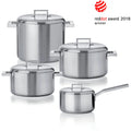 Mepra Pan Set Stile (Casserole ø 18 / 20 / 22 + Casserole ø 16 cm) + Couvercles - Inox - set 4 pièces