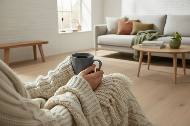 Mugs Siaki Cookinglife - Blanc/Bleu/Gris 350 ml - Porcelaine - Lot de 6