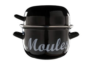 Casserole à moules Cosy & Trendy - en acier émaillé - Noir - ø 18 cm