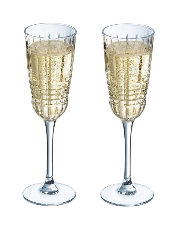 Verres à champagne Cristal d'Arques Rendez-Vous 170 ml - 2 pièces