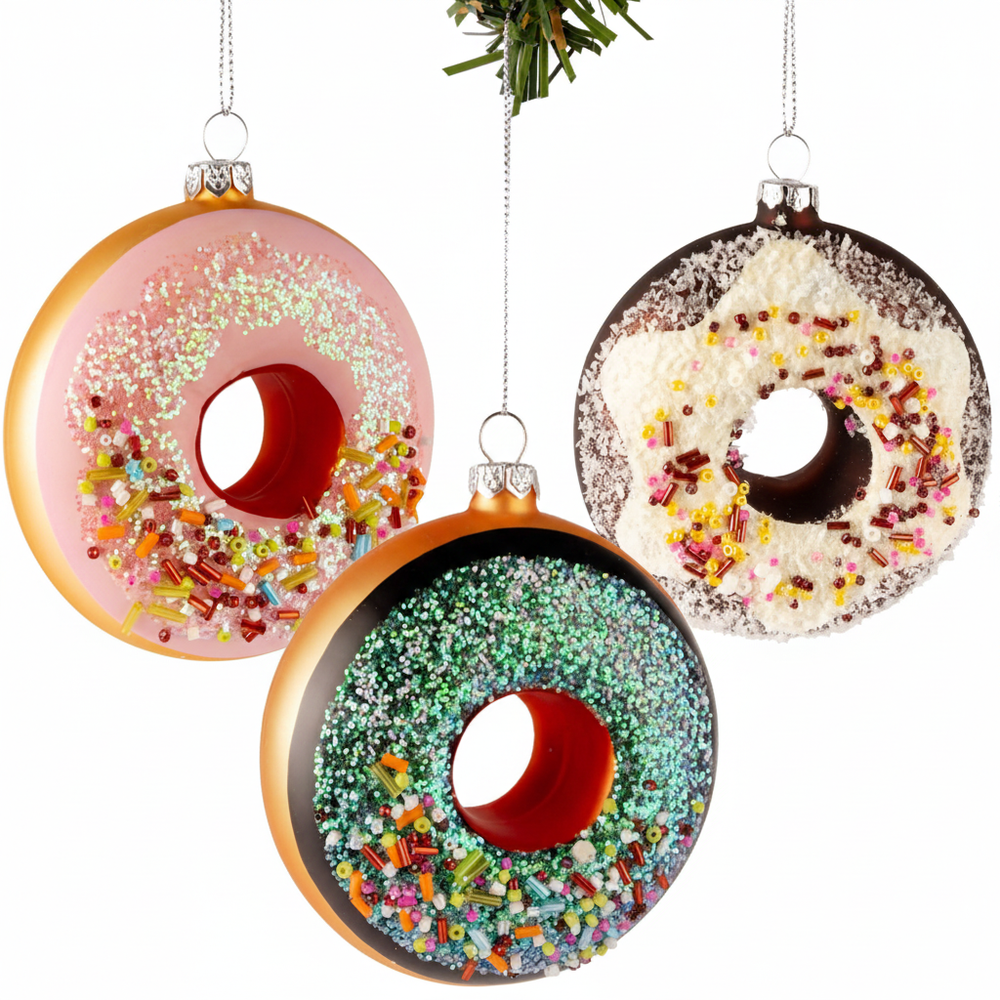 Ensemble de boules de Noël Nordic Light - donuts - 3 pièces