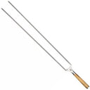 Brochette de fourchette de barbecue forgée / brochette Churrasco - Bois d'olivier / Acier - 50 cm