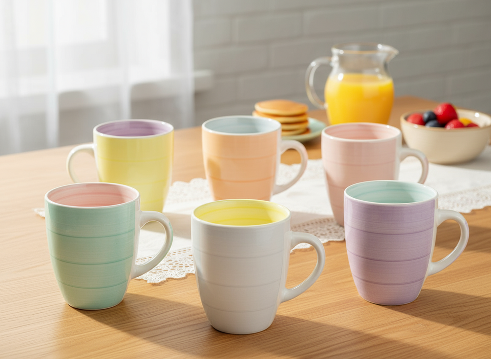 Mugs Cookinglife Pastel Harmony 340 ml - 6 pièces