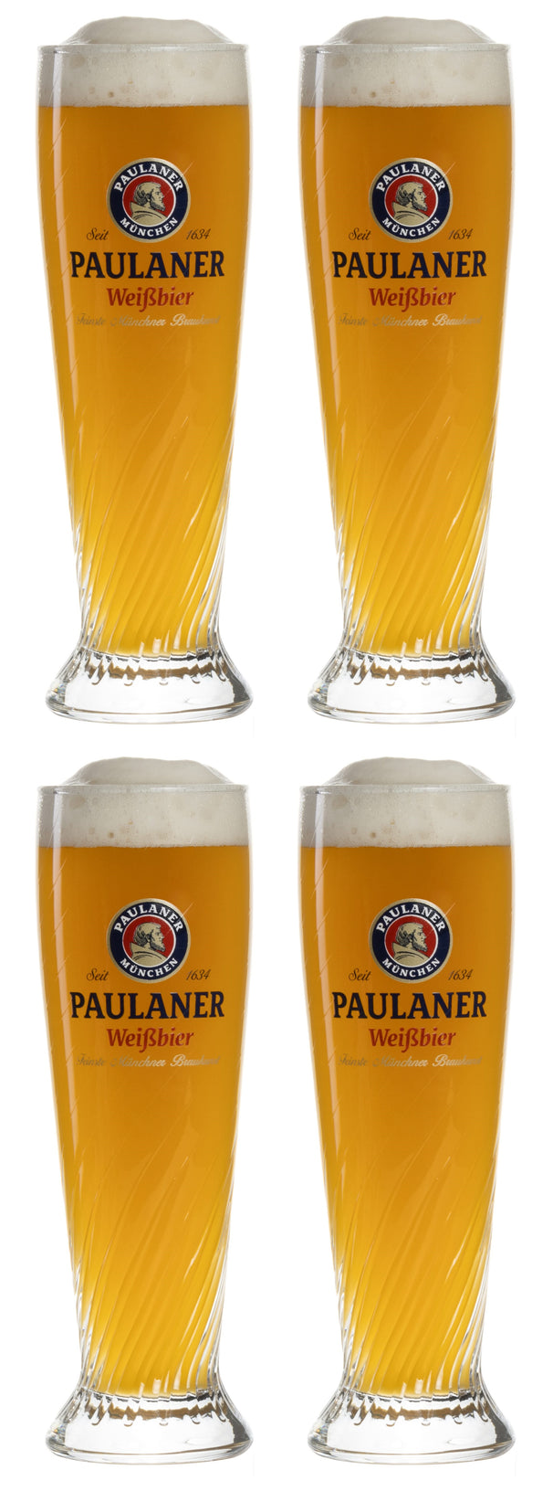 Ensemble de verres a bière Paulaner - Weizen - 500 ml - 4 pièces