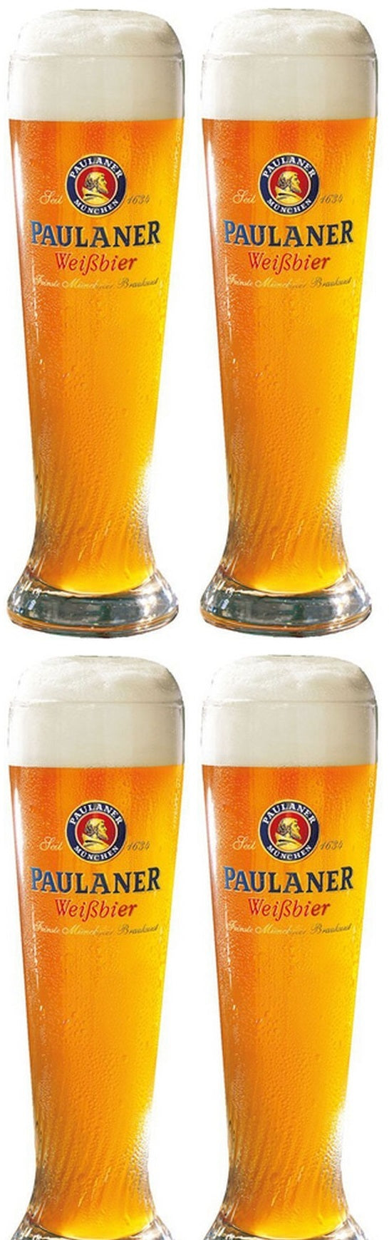 Ensemble de verres a bière Paulaner - Weizen - 500 ml - 4 pièces