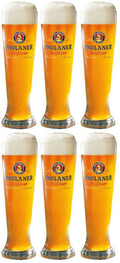 Ensemble de verres a bière Paulaner - Weizen - en verre - 500 ml - 6 pièces