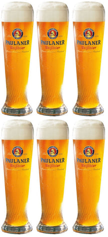 Ensemble de verres a bière Paulaner - Weizen - en verre - 500 ml - 6 pièces