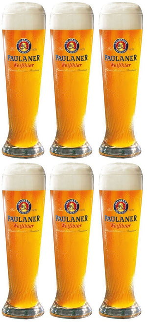Ensemble de verres a bière Paulaner - Weizen - en verre - 500 ml - 6 pièces