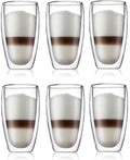 Verre à latte macchiato Bodum à double paroi Pavina - Valve brevetée - 450 ml - 6 pièces